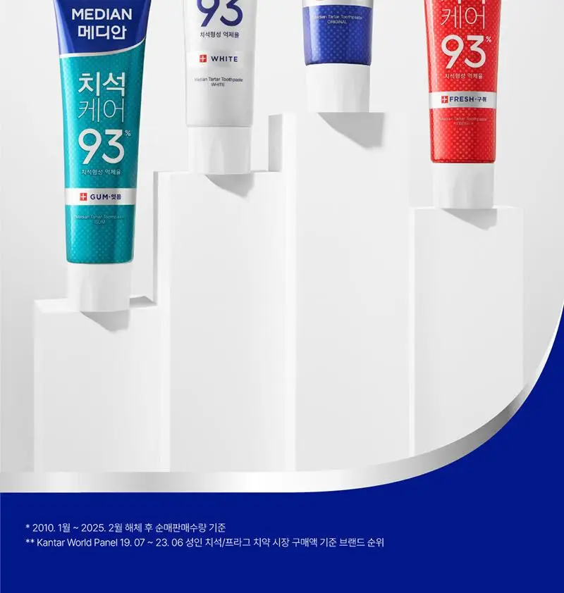 [불소 포함] 메디안 치석케어 오리지널 치약 120G 상세페이지 4